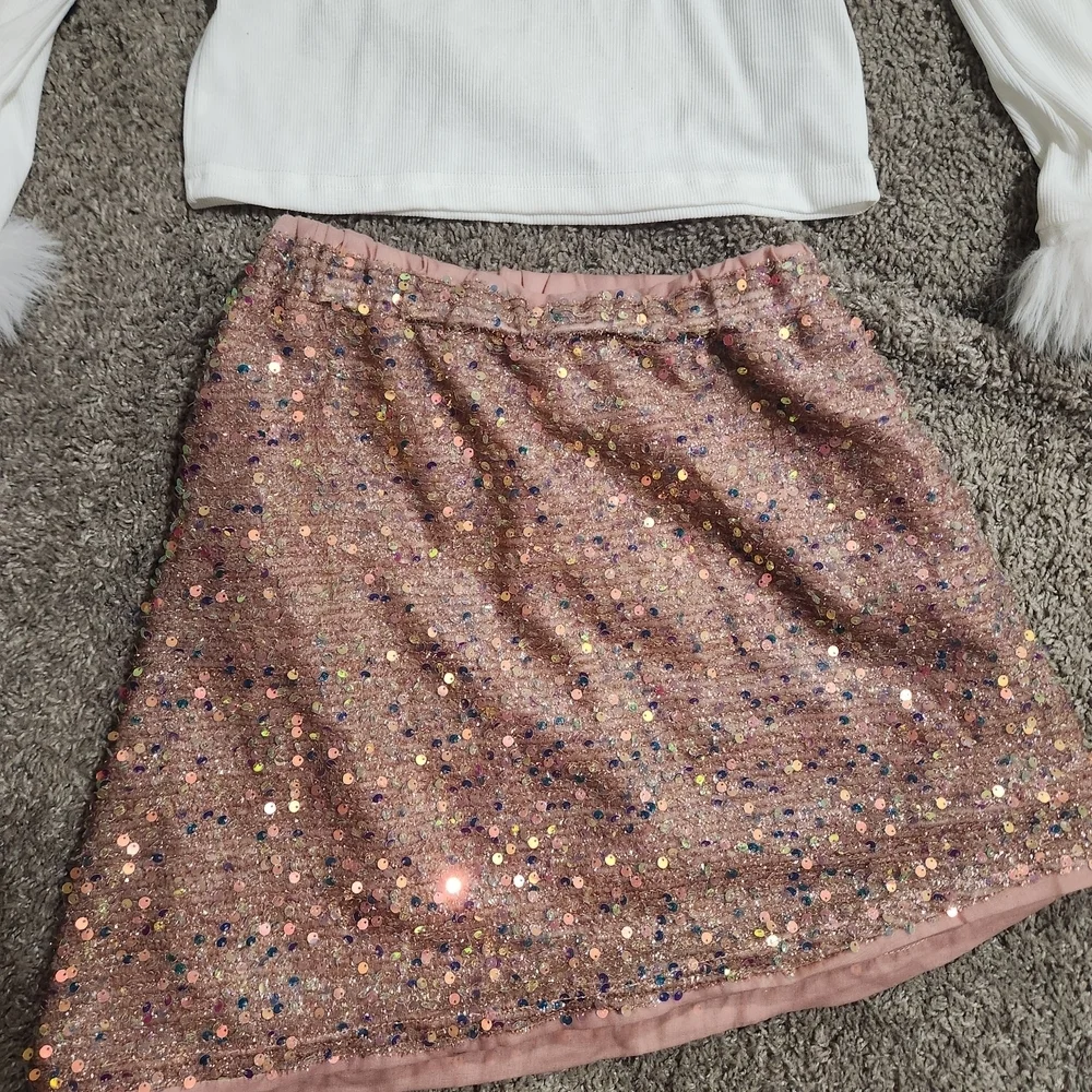 SHEIN White and Pink Kids Matching Set